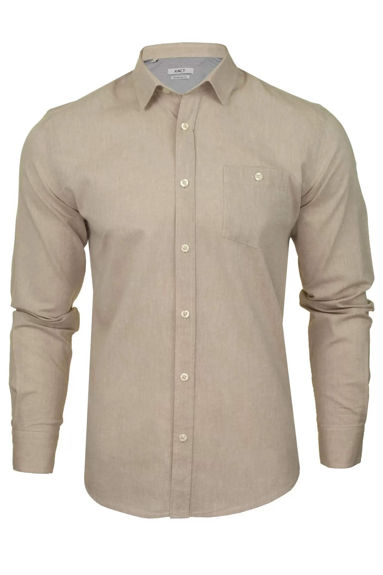 Xact Mens Linen Shirt - Long Sleeved