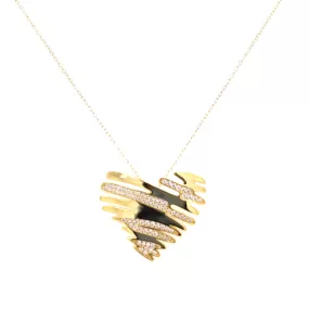 Zig Zag Heart Necklace